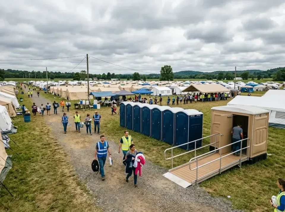 disaster-relief-camp-restrooms-010 — frequently asked questions, Dumpster & Portable Bathrooms Rental in Marriott-Slatervill…